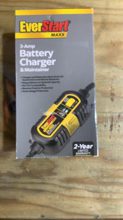 Everstart BC3ECA 3-Amp Battery Charger, 6V And 12V Battery Charger