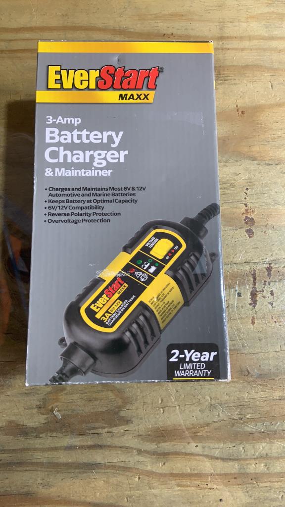 Everstart BC3ECA 3-Amp Battery Charger, 6V And 12V Battery Charger