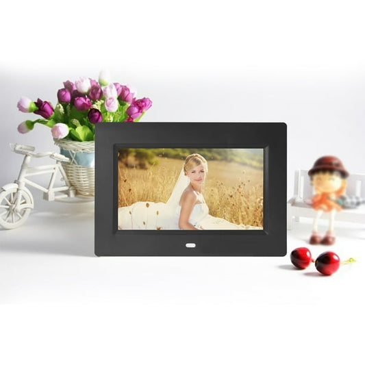 Ultra-Thin Fashion High-Definition LED Electronic 7 Inch Photo Frame Black