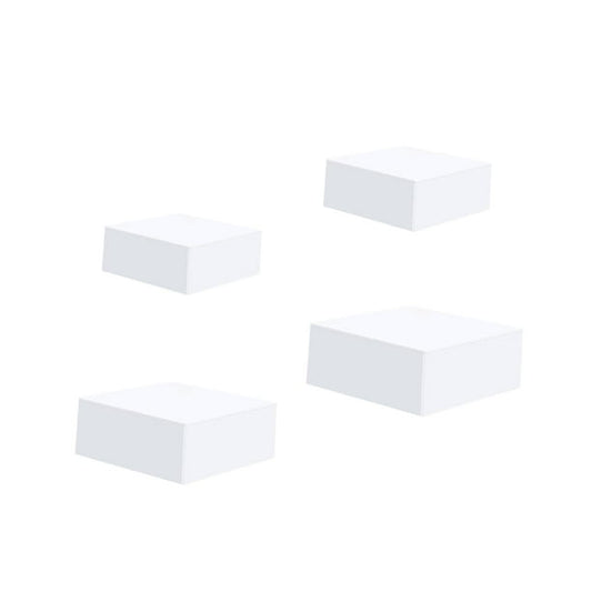 4 Pieces Buffet Riser (Different Size) Cube Display Nesting Riser Food Riser for White