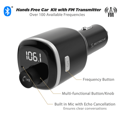 Scosche BTFM4-SP1 Universal Bluetooth Hands-Free Car Kit with FM