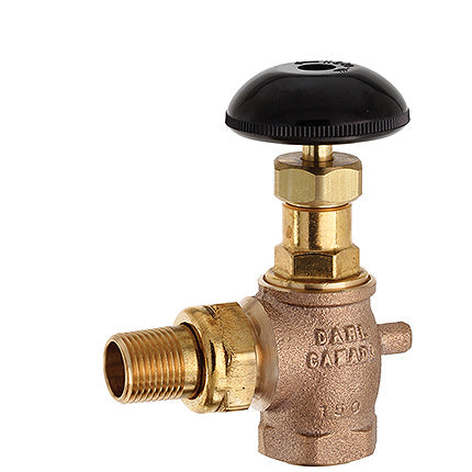 11041 1/2" FPT x Dual Brass Angle Radiator Valve  250 PSI Heavy Pattern MFR Part #: 11041-4112