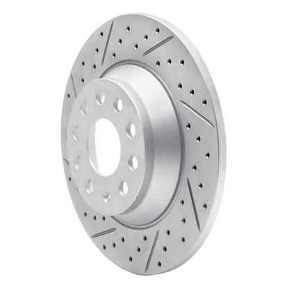 Dynamic Friction 830-73082L - Geoperformance  Coated Drilled and Slotted Brake Rotor