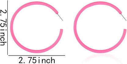 Halloween Hoop Earrings for Women Retro Neon Earrings Acrylic Resin Earring