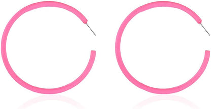Halloween Hoop Earrings for Women Retro Neon Earrings Acrylic Resin Earring