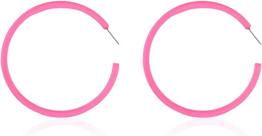 Halloween Hoop Earrings for Women Retro Neon Earrings Acrylic Resin Earring