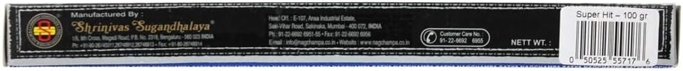 Sai Baba SUPERHIT100GM Super Hit Incense, Case of 6/100 GM, Black
