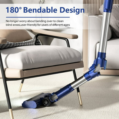 PrettyCare Lightweight Stick Cordless Vacuum Cleaner, Blue