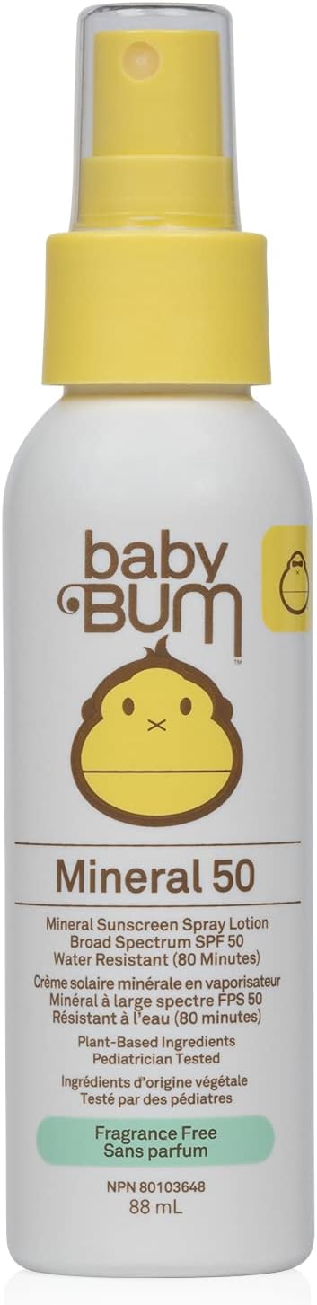Sun Bum Baby Bum SPF 50 Sunscreen Spray - Mineral UVA/UVB Face &