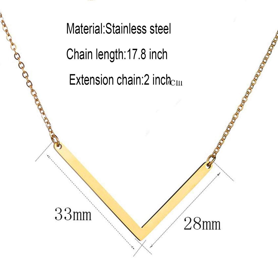 Sideways Initial Necklace 18K Gold Plated Stainless Steel Large L