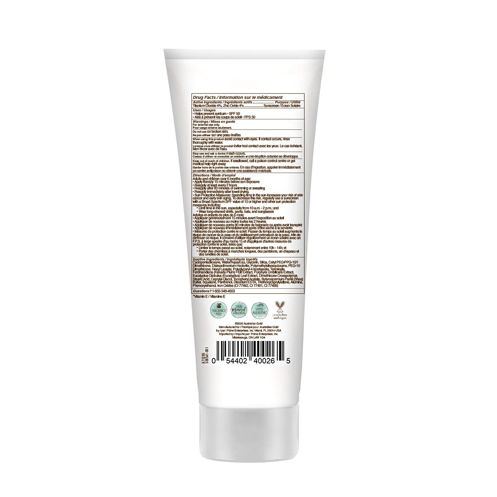 Australian Gold SPF 50 Botanical Tinted Face Mineral Sunscreen 3O