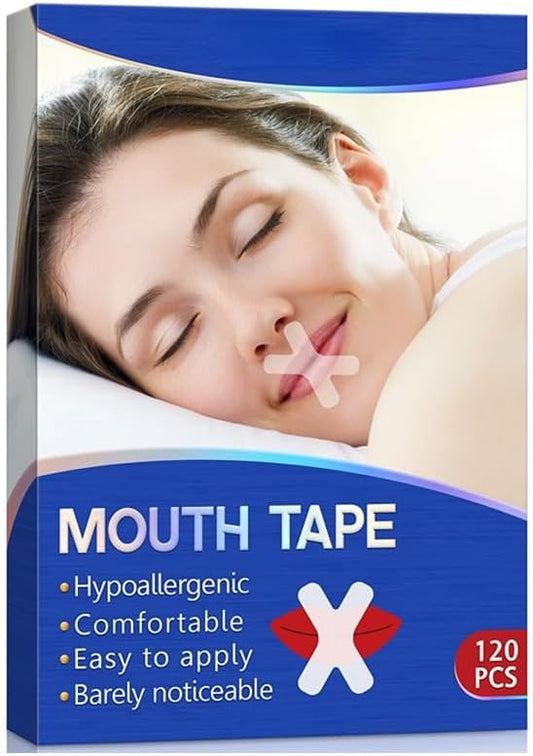 Hypoallergenic Mouth Tape 120 Strips - Anti-Snoring & Mouth Breat