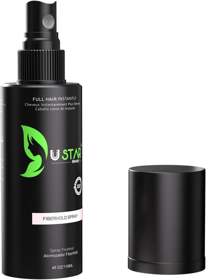 Ustar Hair Building Fiber hold Spray 4oz Fits Toppik Xfusion Febron Boldify