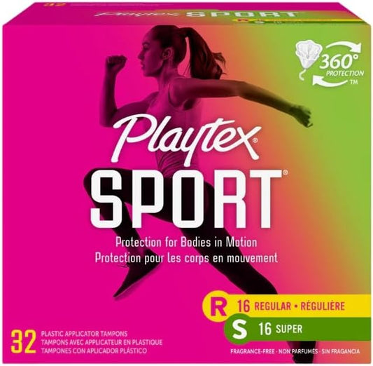 Playtex Plastic Tampons Sport Fresh Balance Multi-Pack Regular/Su