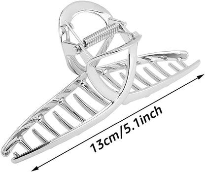 Long Claw Clips for Women Thick Hair 5.1" Big Metal Gold Hair Cli