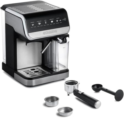 Gourmia GCM4230 8-in-1 One-Touch Espresso, Cappuccino, Latte & Americano Maker With Automatic Frothing