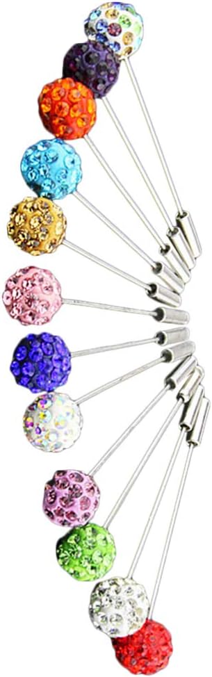 KESYOO 30pcs Muslim Hijab Scarf Pins Vintage Rhinestone Ball Broo