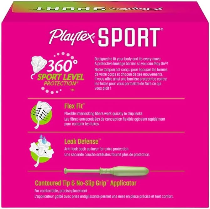 Playtex Plastic Tampons Sport Fresh Balance Multi-Pack Regular/Su