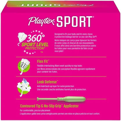 Playtex Plastic Tampons Sport Fresh Balance Multi-Pack Regular/Su