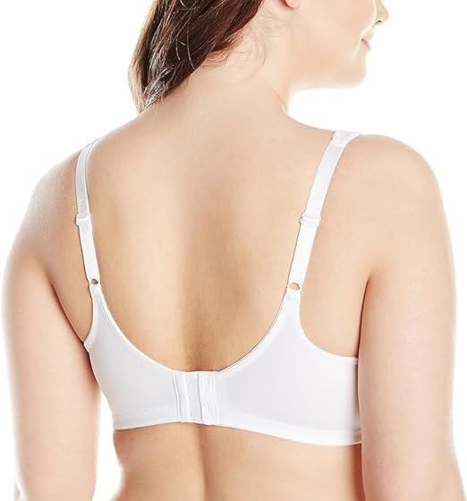 Exquisite Womens Plus-Size Microfibre Wirefree Bra, 46D White Made Of 70% Nylon