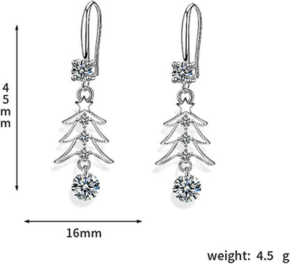 CVAYU Christmas Tree Dangle Drop Earrings for Girls Women Cute Colorful Cub