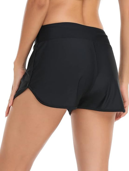 RELLECIGA Women's High Waisted Swim Shorts Swim Board S