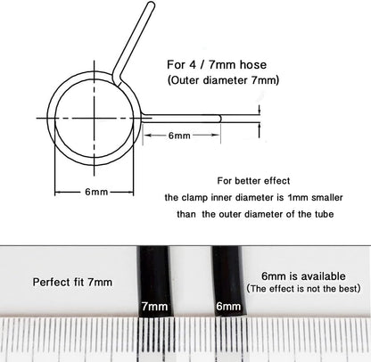 Heeqinn 1/4" Irrigation Hose Clamp, Firm and Leak-Proof, Easy to Install, S