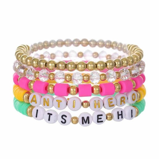 Friendship Bracelets for TS Fans- Colorful Clay Bead Bracelets In