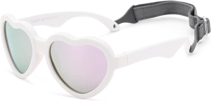 COASION Baby's First Sunglasses with Strap, Unbreakable Polarized