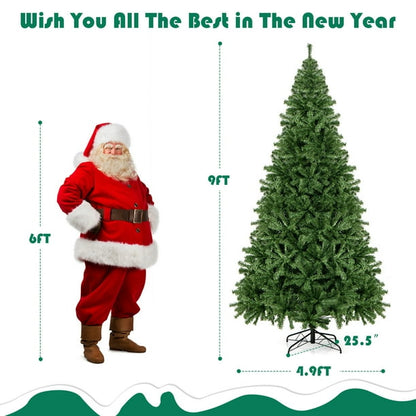 GYM06006 9' Unlit Artificial Christmas Tree, Green