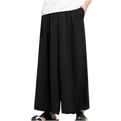 Solid Mid-Rise Straight Lace-Up Loose Casual Pants, XXX