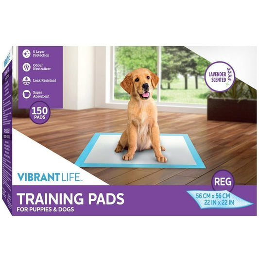 Vibrant Life Regular Lavender Scented Training Pads, 150 Count