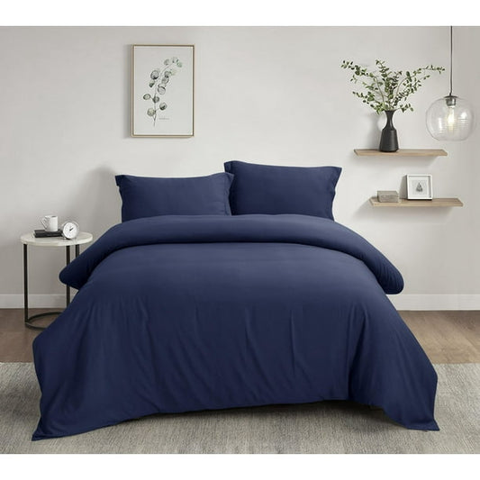 Laurel Park Ultra Soft Solid Duvet Cover Set - Indigo King