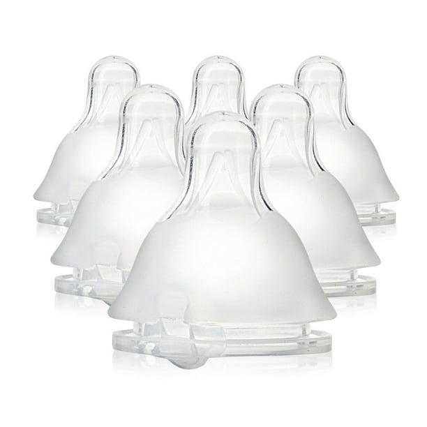 Evenflo Feeding 2126111 Standard Neck BPA-Free Silicone Slow Flow Baby Bottle Nipples - 0 Months+, 6ct