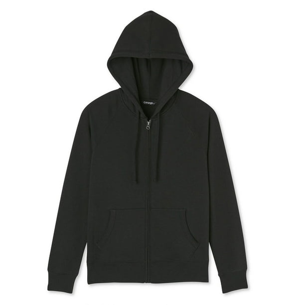 George Women's Core Zip Up Hoodie, Black, L