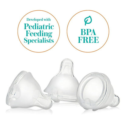 Evenflo Feeding 2126111 Standard Neck BPA-Free Silicone Slow Flow Baby Bottle Nipples - 0 Months+, 6ct