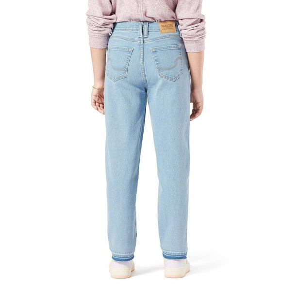 Signature by Levi Strauss & Co A3066-0000 Girls' Heritage Mom Surplus Jeans, Size 18, Blue