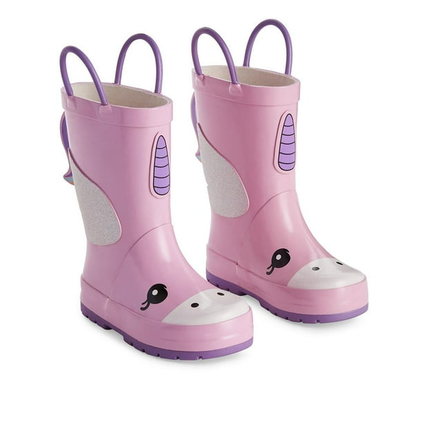 George 30960818 Toddler Girls' Unicorn Rain Boots Pink 8