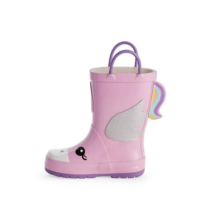 George 30960818 Toddler Girls' Unicorn Rain Boots Pink 8