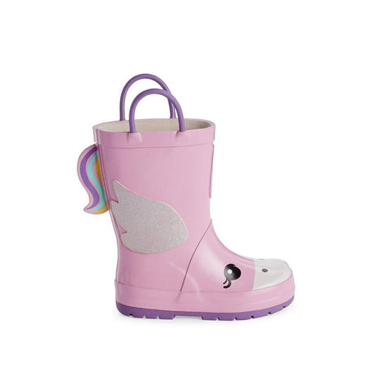 George 30960818 Toddler Girls' Unicorn Rain Boots Pink 8