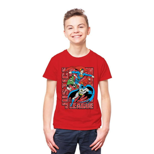 Justice League Boys Hero Time Short Sleeve T-Shirt XL/TG