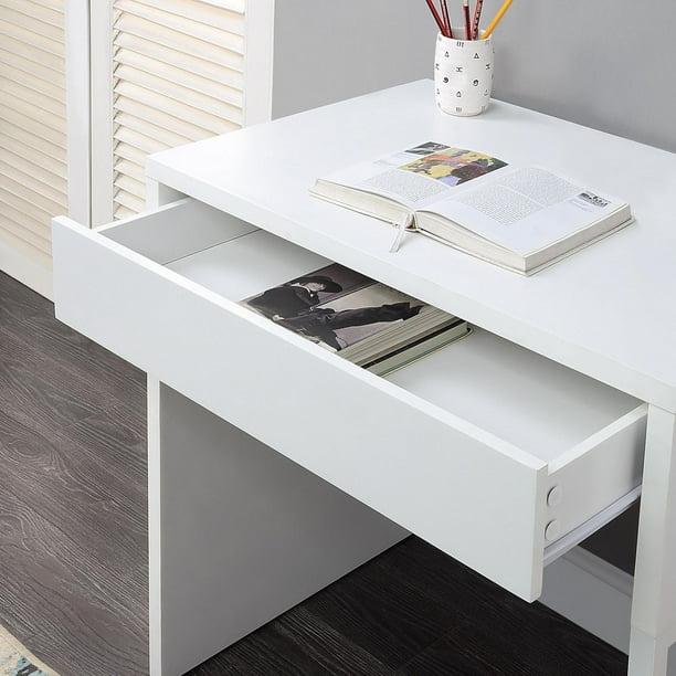 Mainstays HS201806-06 Small Wood and Metal Desk, White