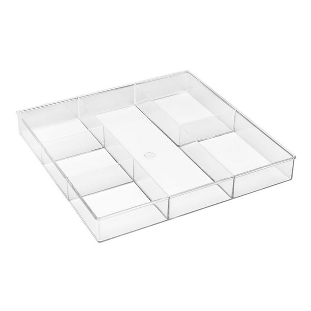 Mainstays Plastic 6-Section Clear Drawer Organizer