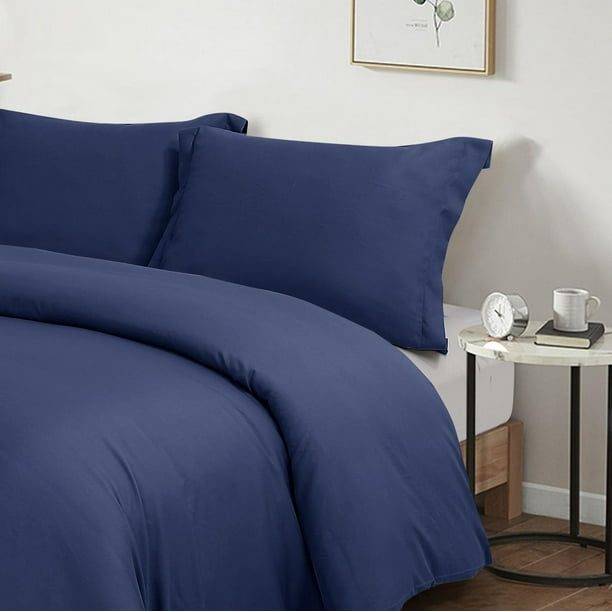 Laurel Park Ultra Soft Solid Duvet Cover Set - Indigo King