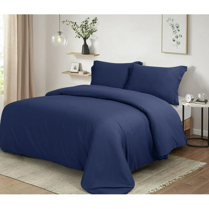 Laurel Park Ultra Soft Solid Duvet Cover Set - Indigo King