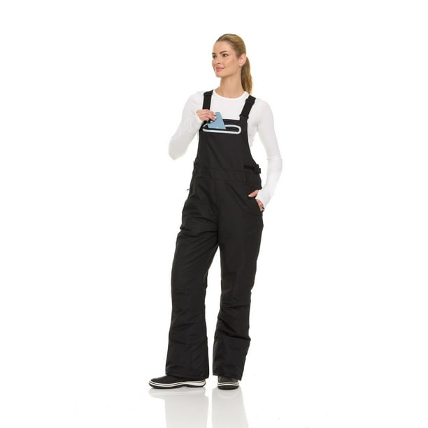 Arctic Quest Women's Ski Snow Bibs Pants, Black 0306, 3X
