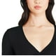 George Women's Twist Front Bodysuit, Black, XXL