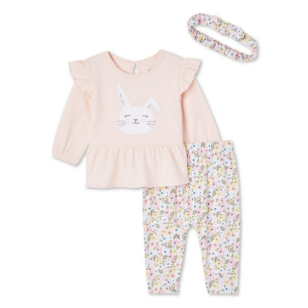 George Baby Girls' Bunny 3-Piece Set 12 -18 M