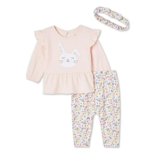 George Baby Girls' Bunny 3-Piece Set 12 -18 M