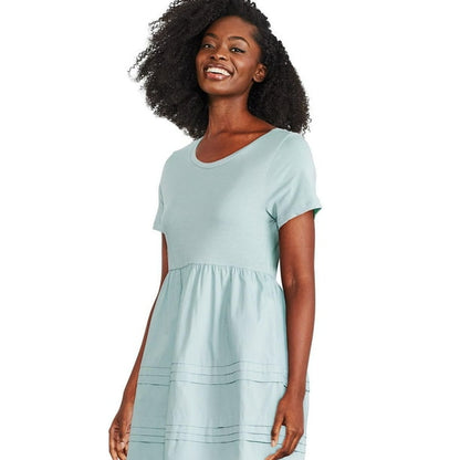 George Women's Mixed Media Dress, Blue, S